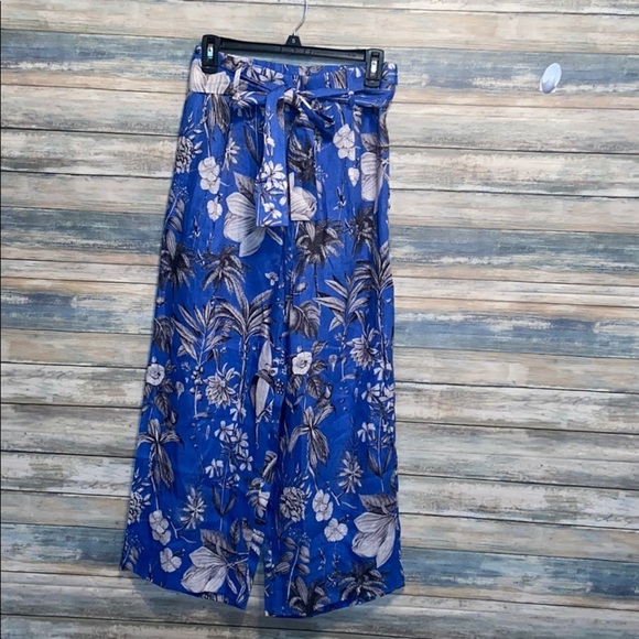 J.Crew size 2 blue  Italian linen wide pants - Picture 5 of 8